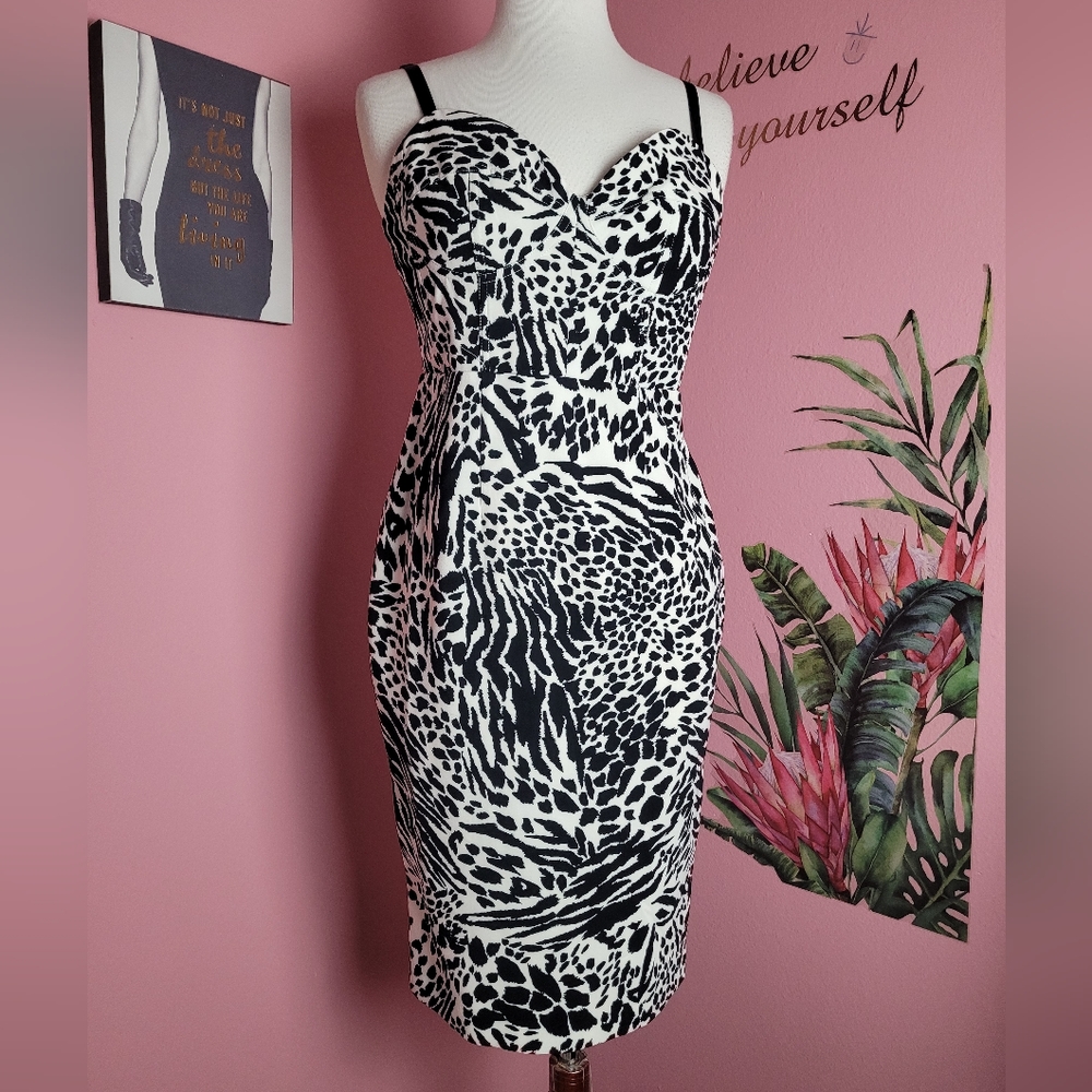 Sergio 🐆 Hudson for TARGET Black/Cream animal print size M